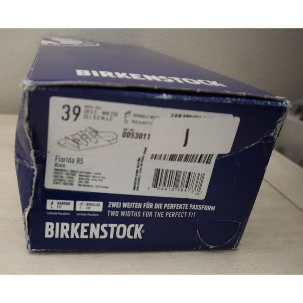 Birkenstock 0053011 WMN 39 US 8 Black Florida Soft Footbed Birko-Flor Sandal - Picture 14 of 14